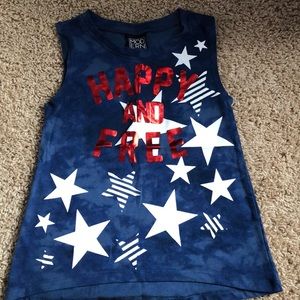 Patriotic girls tank top
